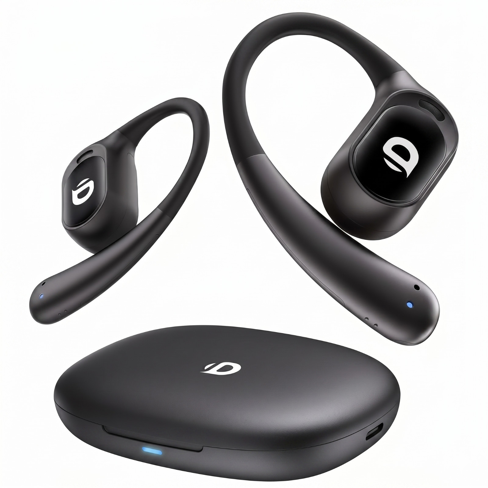 Open-Ear Wireless Bluetooth Headphones with USB-C Charging Cable