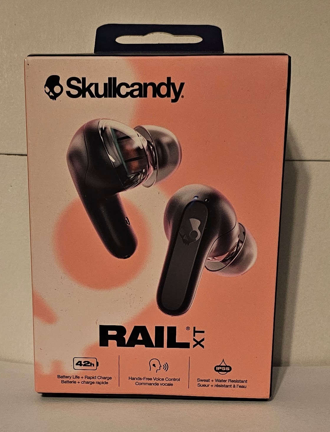 Skullcandy Rail XT Wireless In-Ear Earbuds True Black Bluetooth NEW