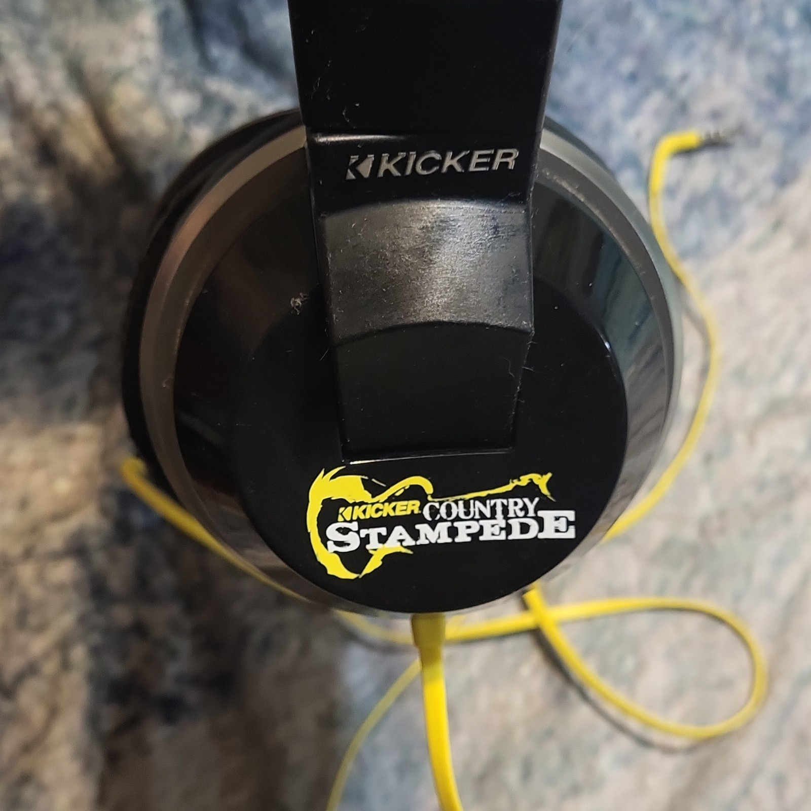 Kicker Country Stampede Over-Ear Wired Headphones 3.5mm Black/Yellow Adjustable