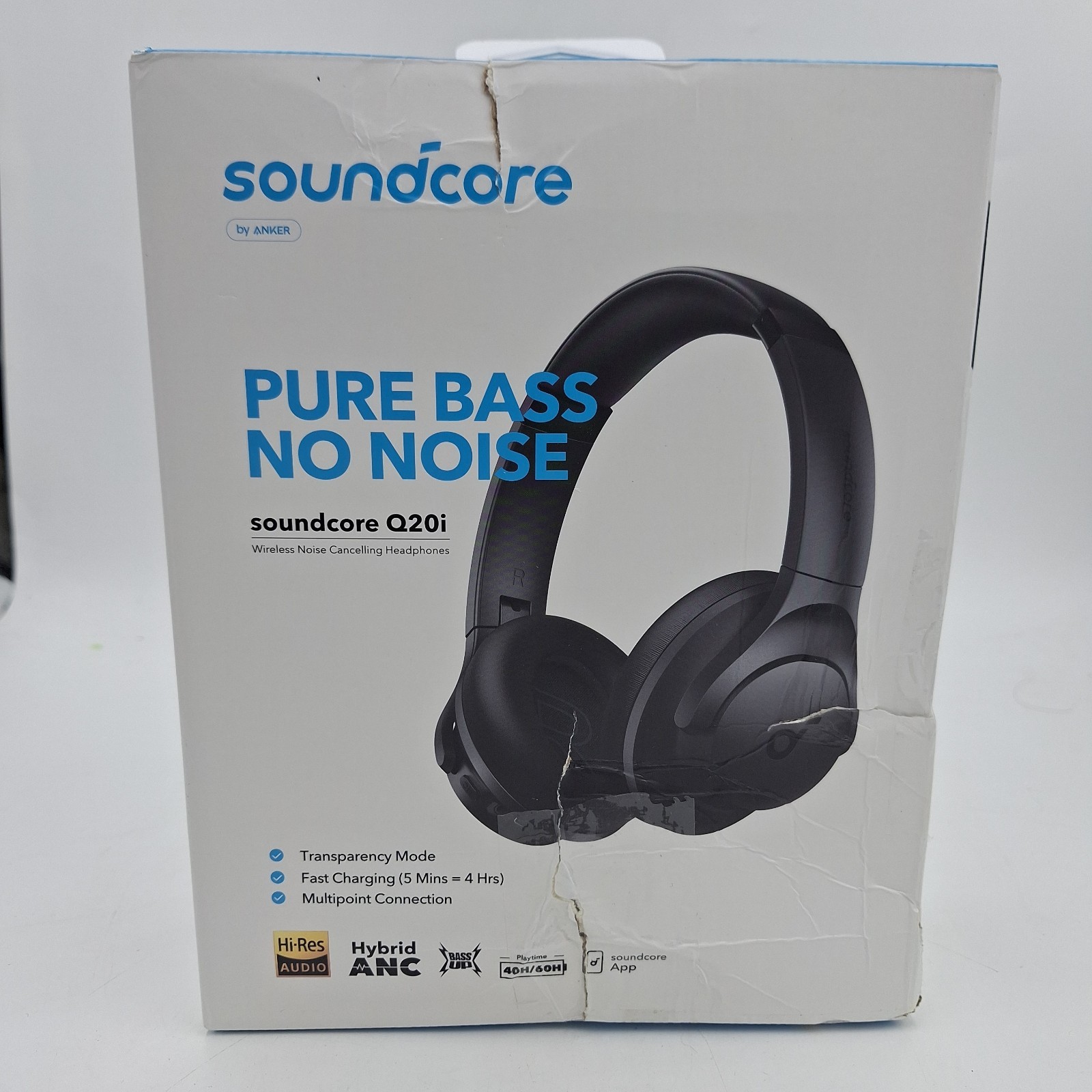 Soundcore Q20i Noise Canceling Anker Headphones New Box Damage