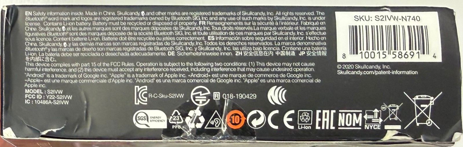 Skullcandy “Indy Evo” True Wireless Earbuds (S2IVW-N740)(122)