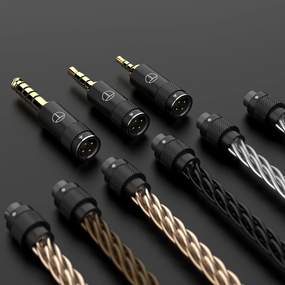 TRN TX TN T2 T3 pro Earphone Cable Jack 8 Core Copper Plated Real Gold Upgrade