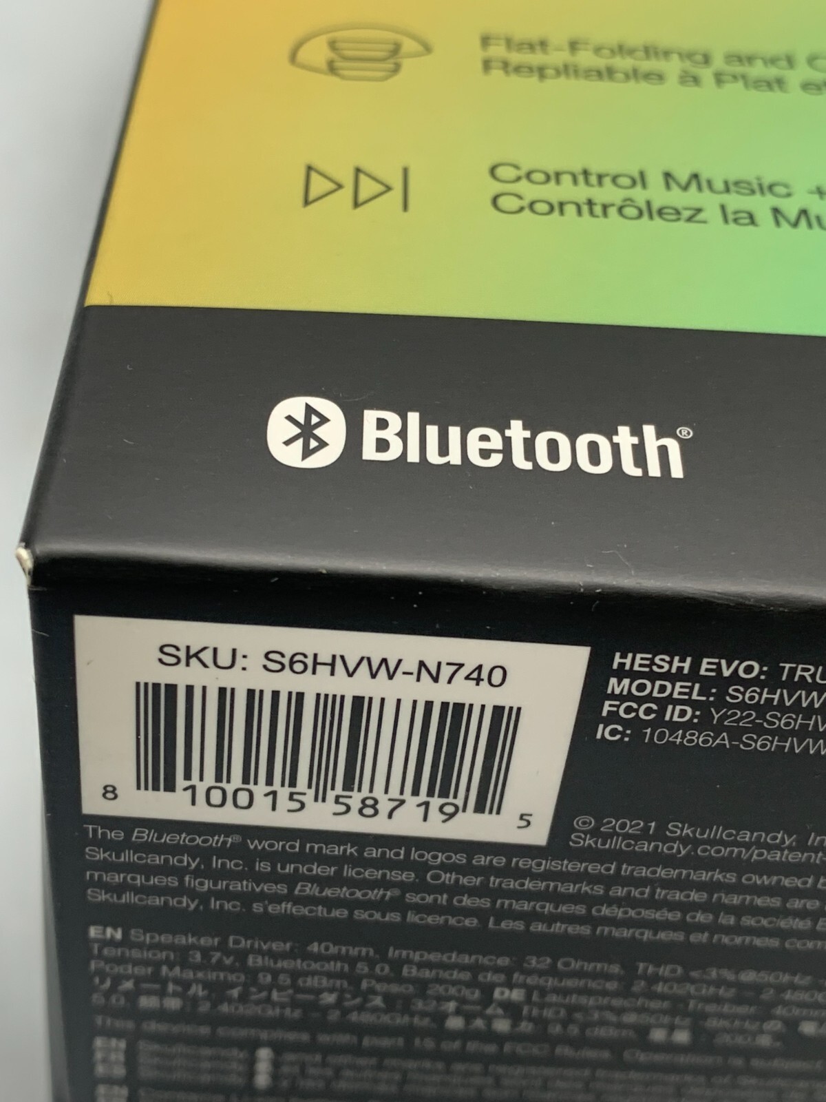 Skullcandy HUSH EVO Over-Ear Wireless Headphones – Black *New