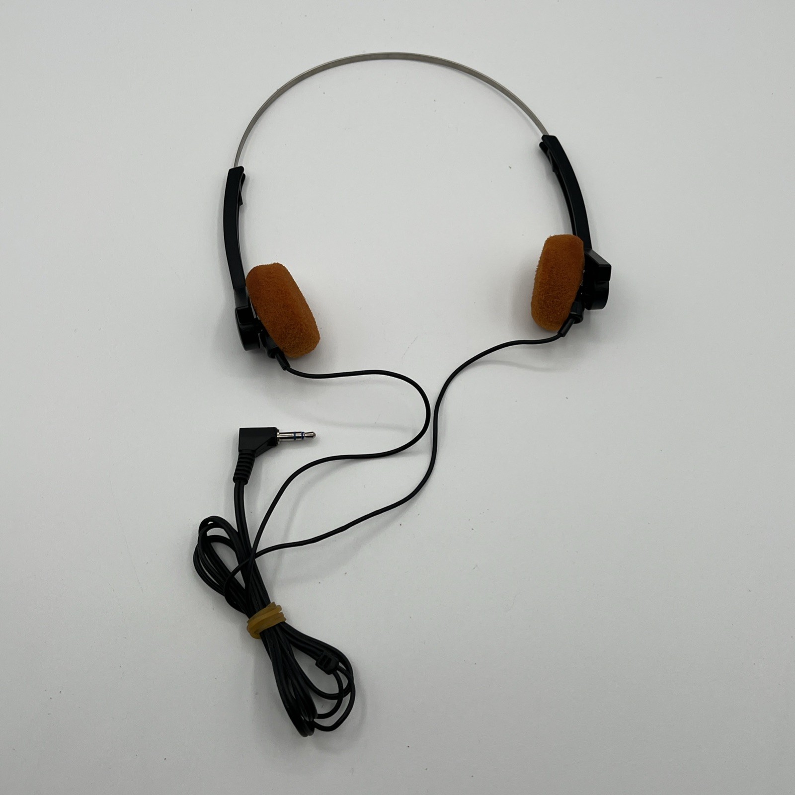 Sony TRH-1 Wired Stereo Headphones 3.5mm Jack for Walkman w/ Orange Pads, Tested
