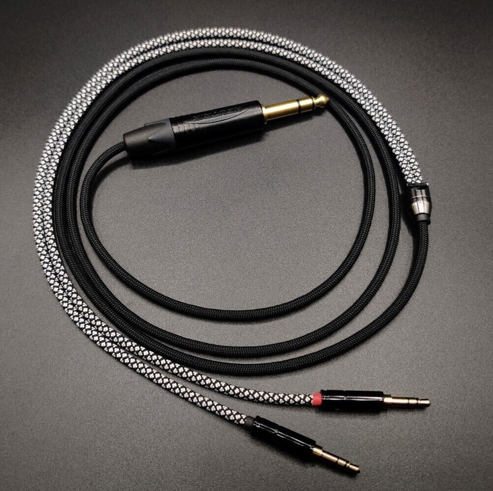 Custom Single Sleeve Headphone Cable – Dual 3.5mm Hifiman / Focal / Sony / Meze