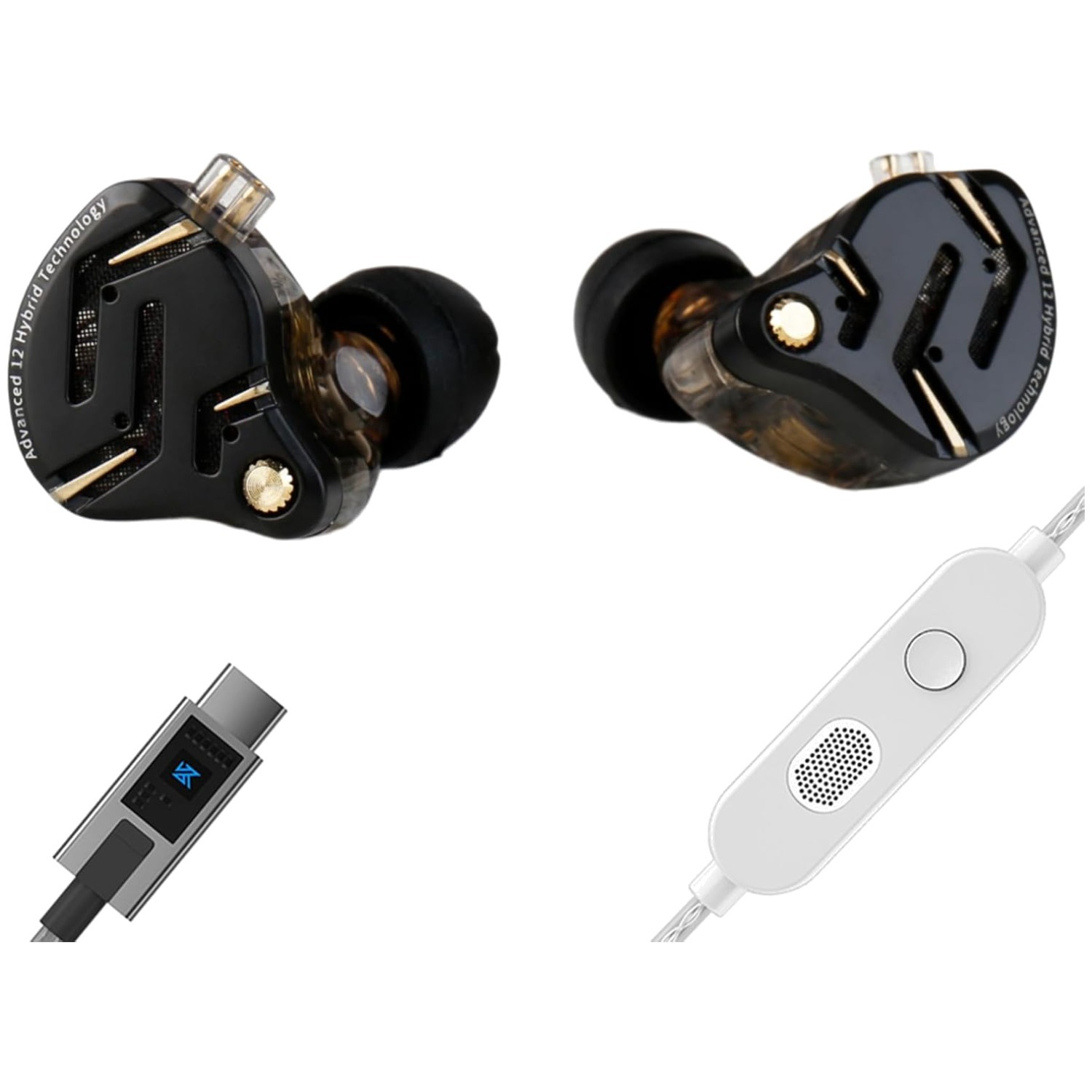KZ ZS12 PRO 2 USB C Wired Headphones 5BA+1DD Gaming Earbuds