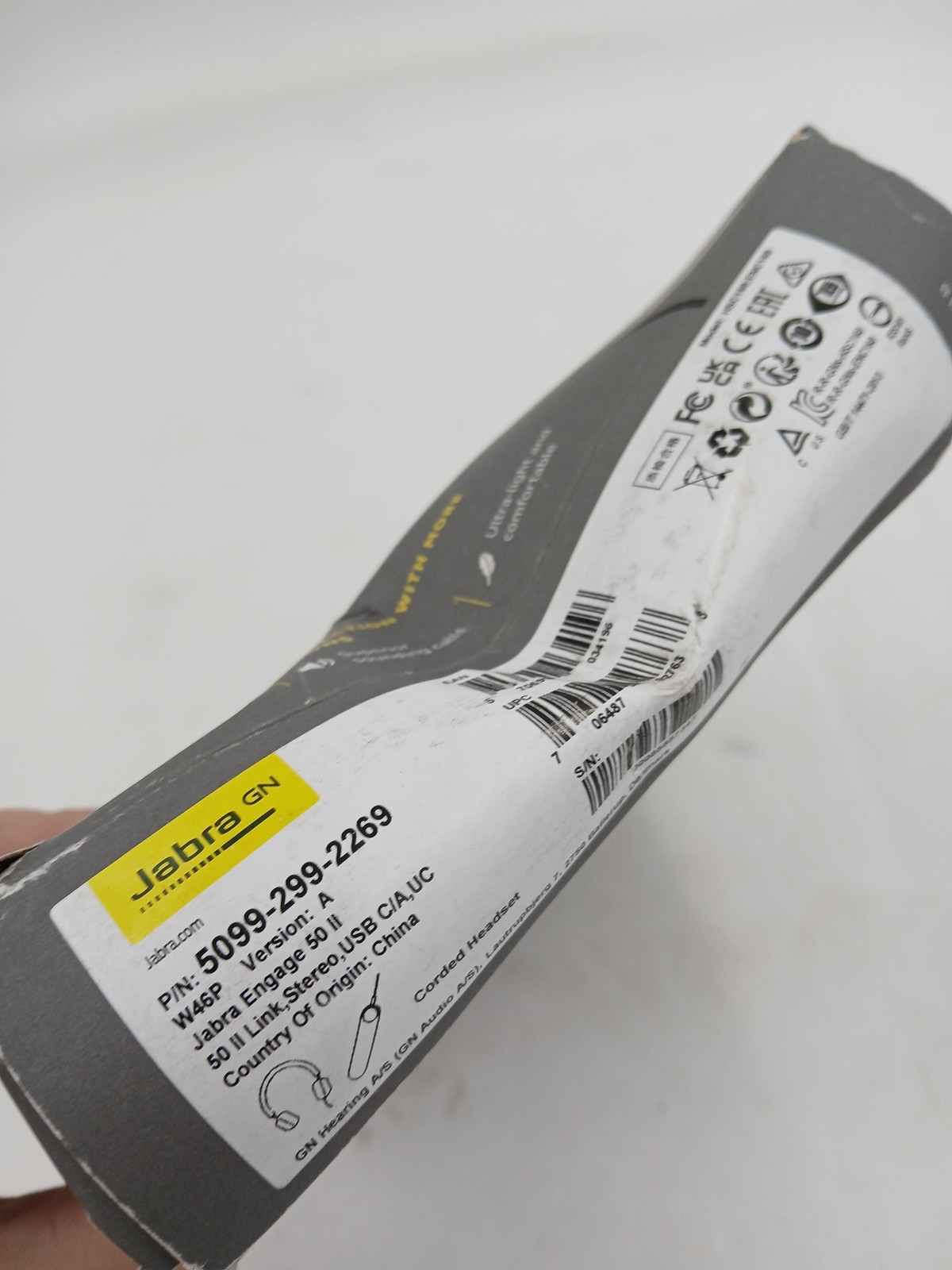 Jabra Engage 50 II USB-C Stereo Headset Black On Ear Boom Mic Inline Control