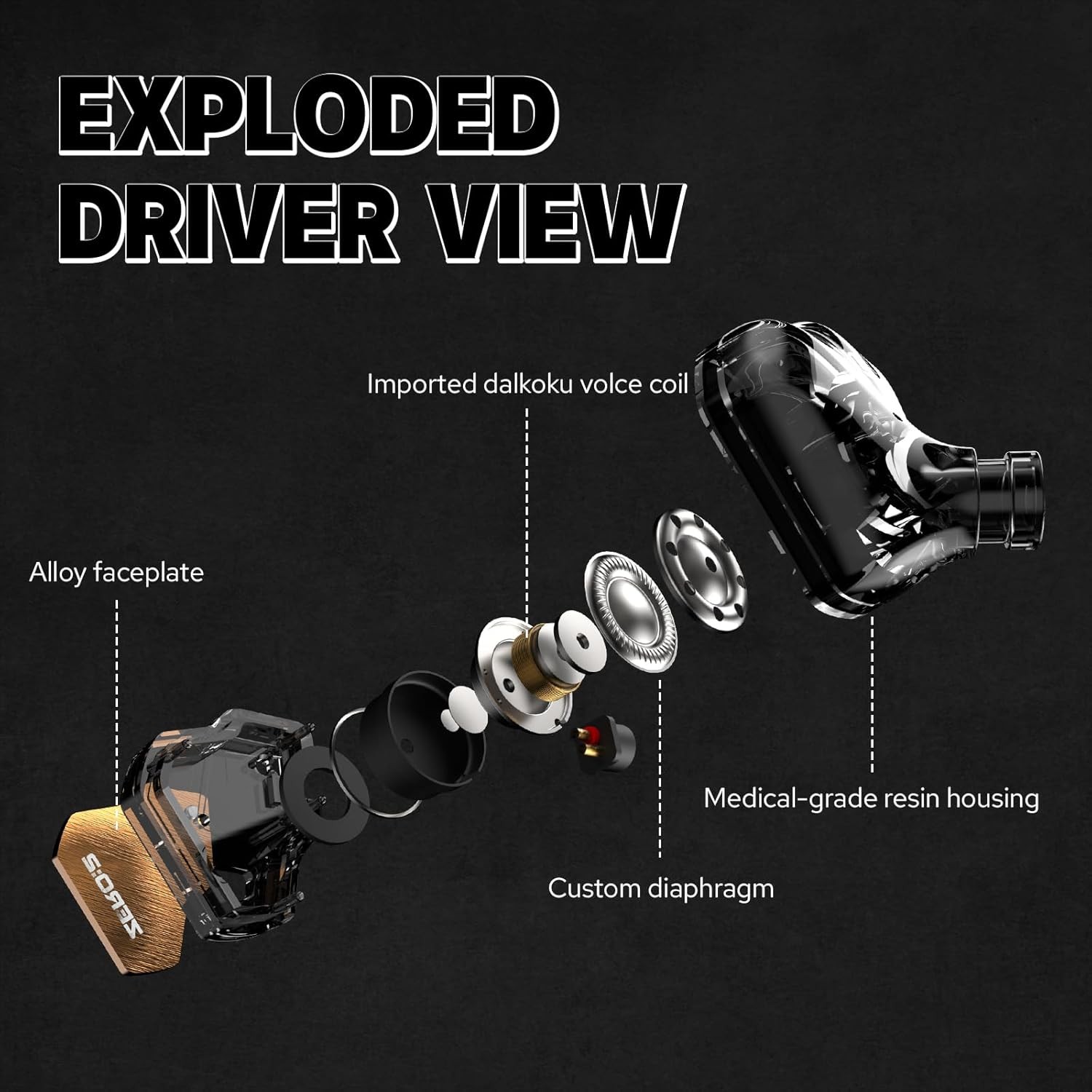 Linsoul 7Hz Crinacle Zero:2 In Ear Monitor 10mm Dynamic Audiophile Wired IEM