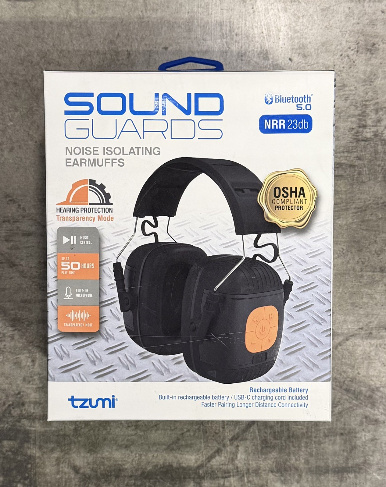 NEW Tzumi Sound Guards Bluetooth Noise Isolating Hearing Protection Headphones