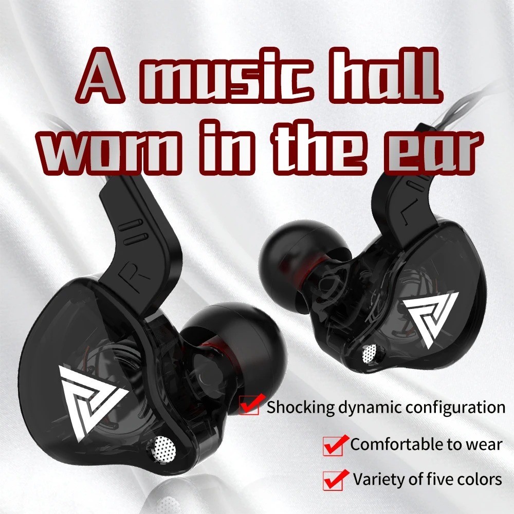 QKZ AK6 In Ear Earphones HiFi Bass Stereo Wired Headset With Mic Sports