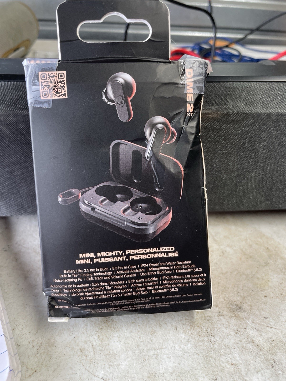 Skullcandy Dime 2 XT True Wireless Bluetooth Earbuds w/ Charging Case – Black