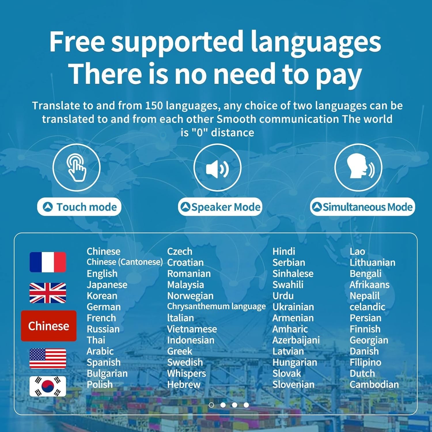 Sleek Language Translator Earbuds with 30 Hours Battery for Travel & Learning