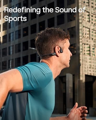Bone Conduction Headphones Open Ear Sport Wireless Bluetooth Black IP55 Running