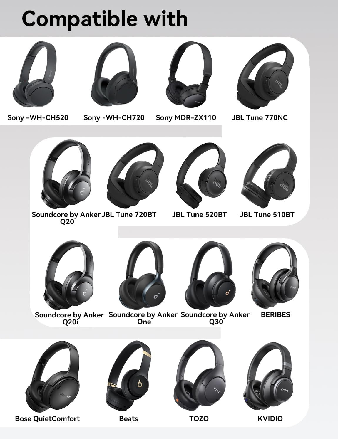 MAS CARNEY over Ear Headphones Case for Sony WH-CH520 & WH-CH720, JBL Tune (510B