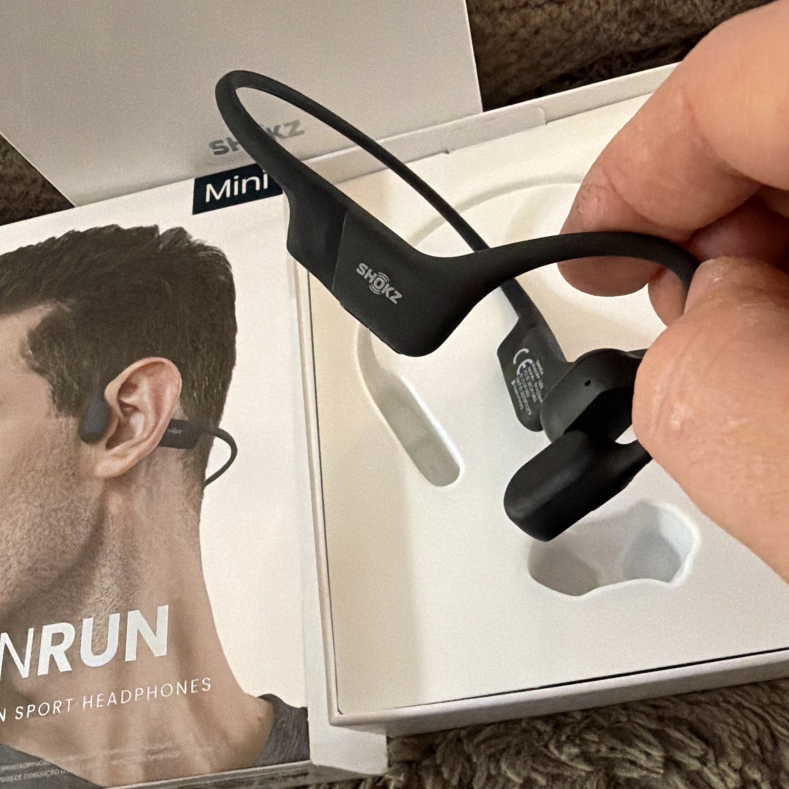 SHOKZ OpenRun MINI Wireless Bluetooth Bone-Conduction Sport Headphones – Black