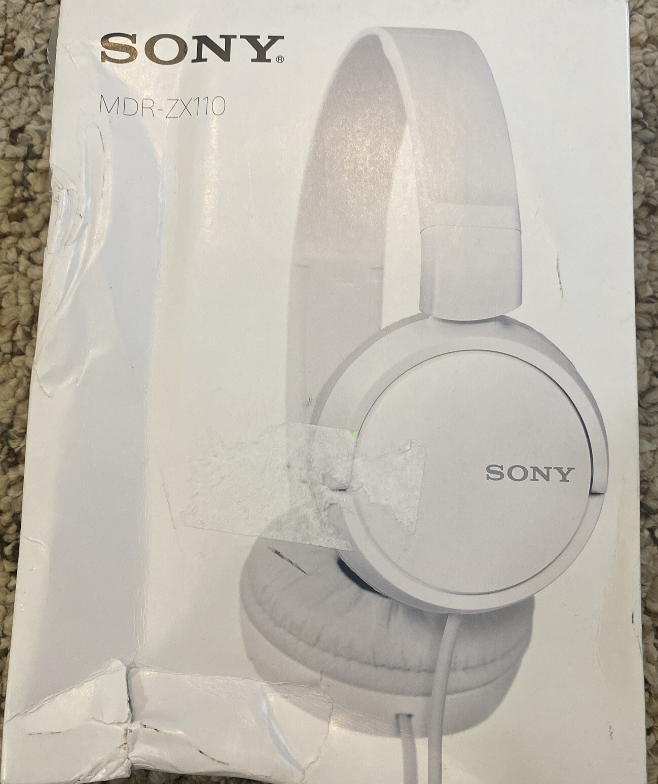 Sony MDR-ZX110 Ear-Pad (On the Ear) Headband Headphones – White
