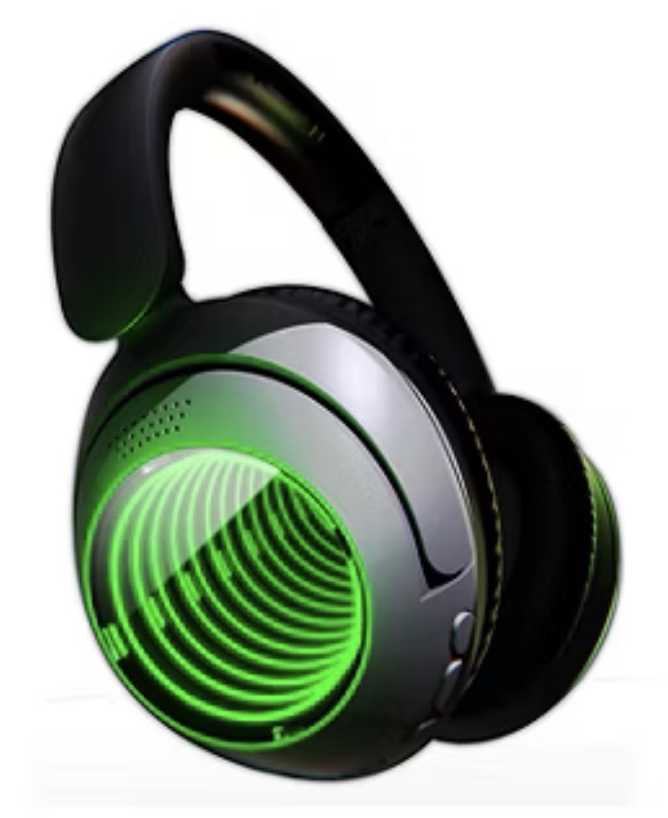 New Coby LED Wireless Over Ear Headphones W/ Infinity Mirrors