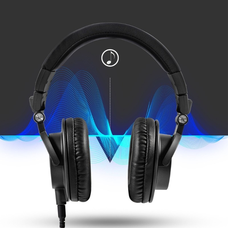 Headphones Wired 90° Rotation 3.5mm/6.35mm Plug Ear Phones Gaming Headset