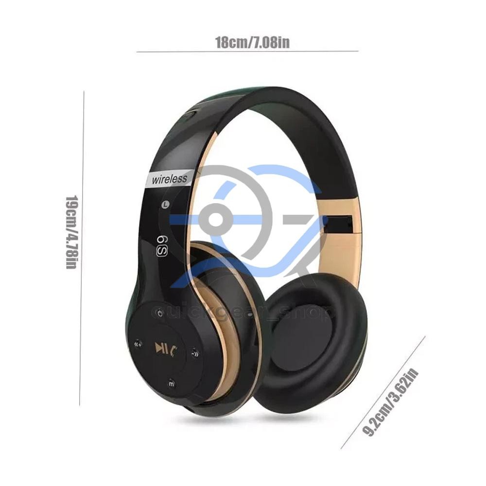 Wireless Headphones Bluetooth Noise Cancelling Stereo Earphones Over Ear Headset