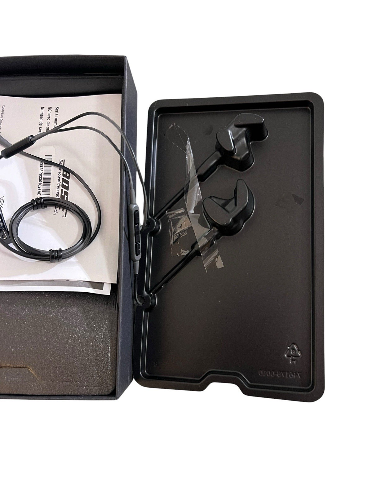 Bose SoundSport In-Ear Wired Headphones Charcoal Black In-Line Mic 741776-0010