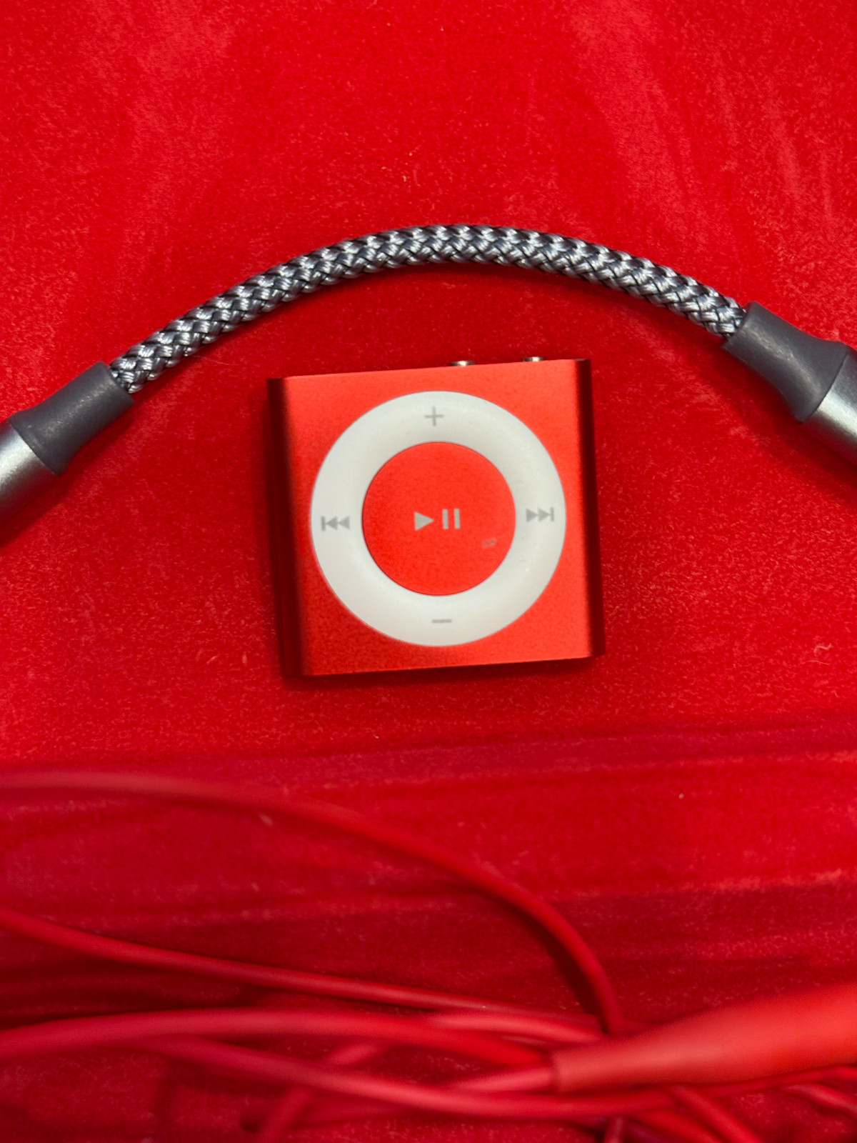 Bowers & Wilkins P3 Foldable Red Headphones with Hard Case, and Apple iPod Red