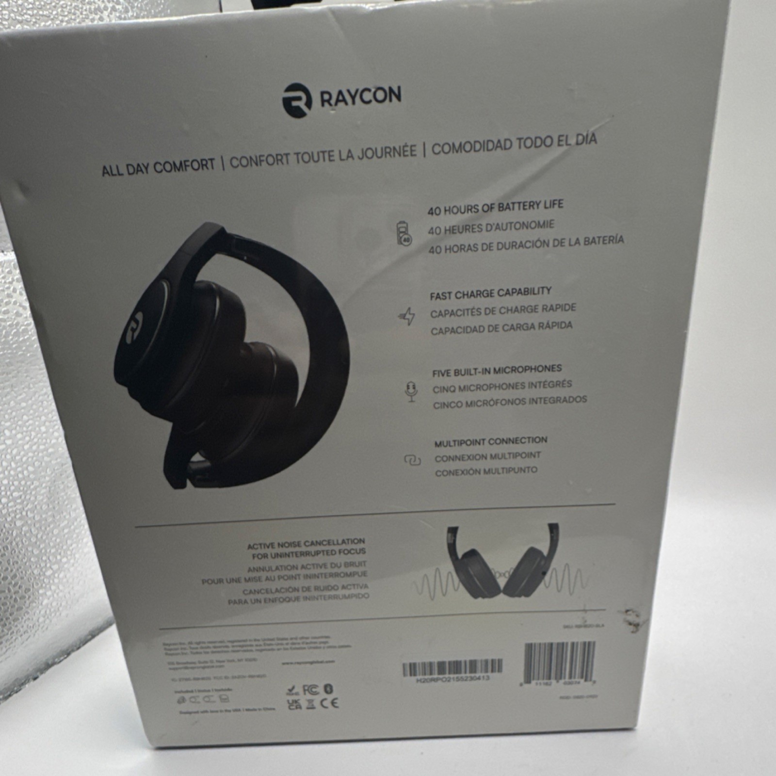 Raycon The Everyday Headphones Black Bluetooth Active Noise Cancellation 2020s