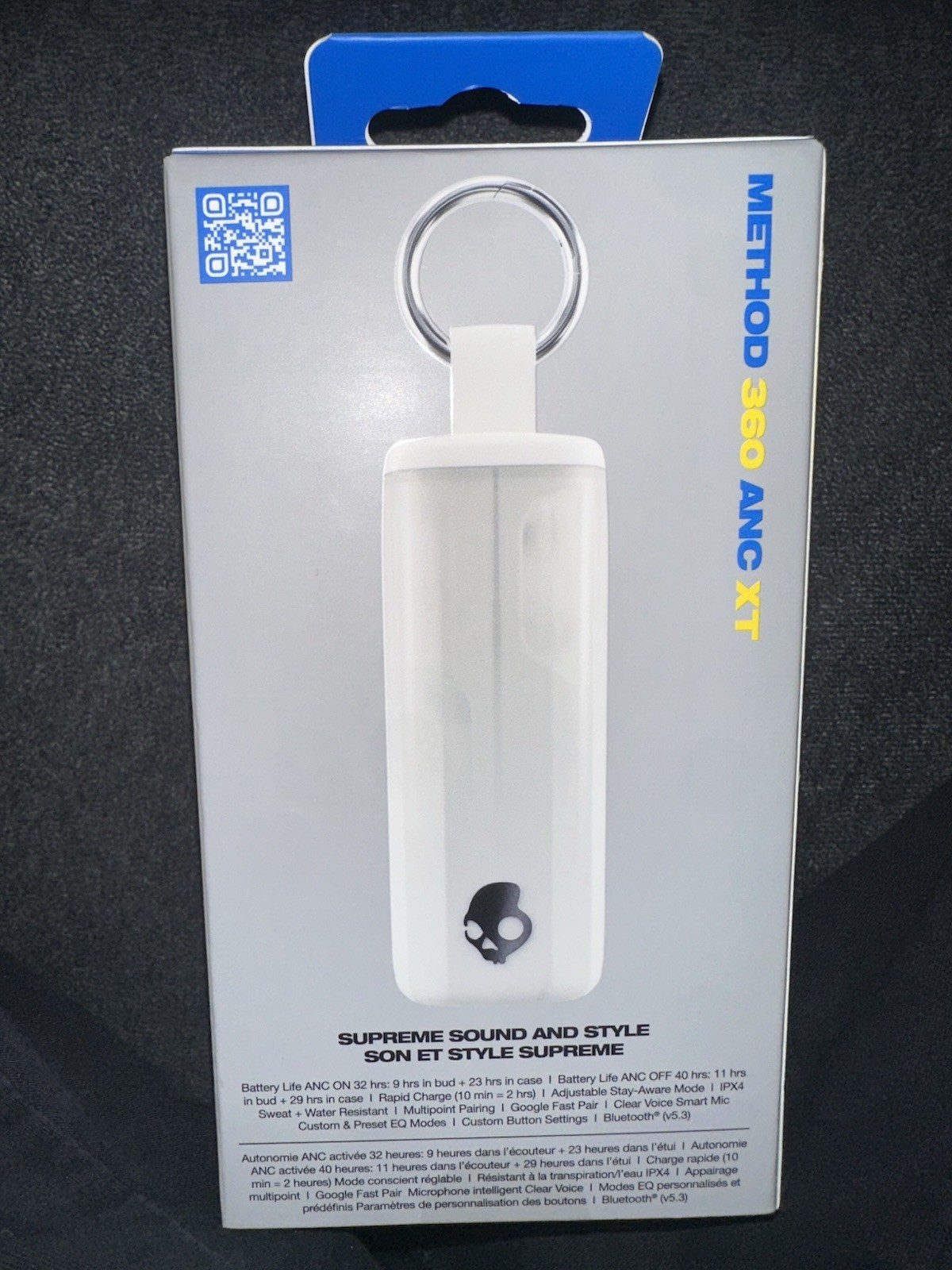 Skullcandy Method 360 ANC XT True Wireless in-Ear Earbuds, Bone White