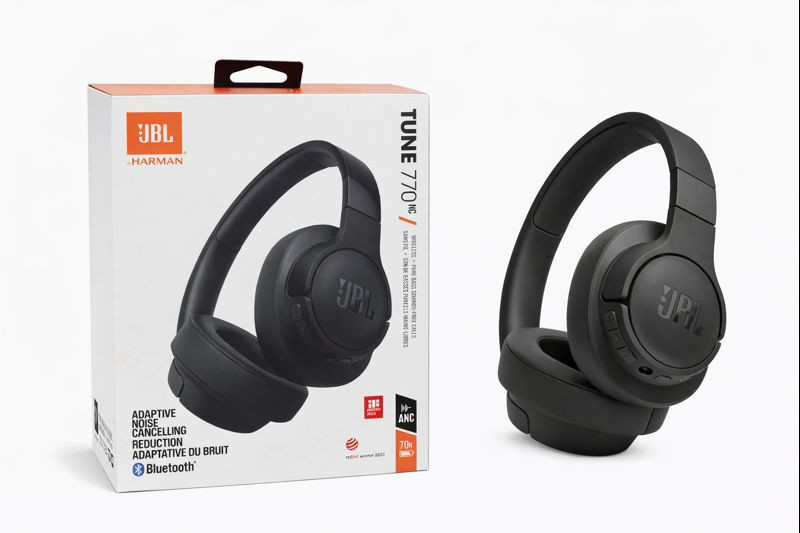 JBL Tune 770NC – Adaptive Noise Cancelling with Smart Ambient Wireless Over-E…
