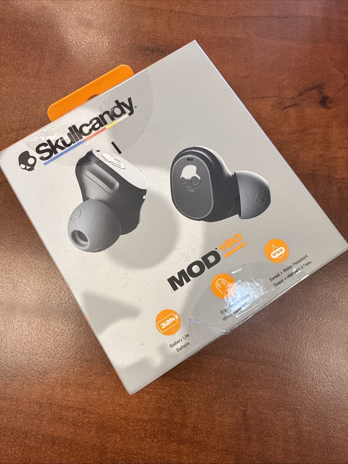 Skullcandy MOD 180 Sweat Water Resistant Stay-Aware Mode Auto On Connect Black