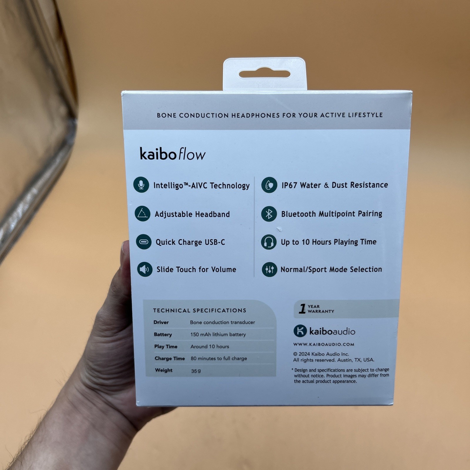 KAIBO AUDIO Kaibo Flow Bone Conduction Headphones Black KFLOWBK
