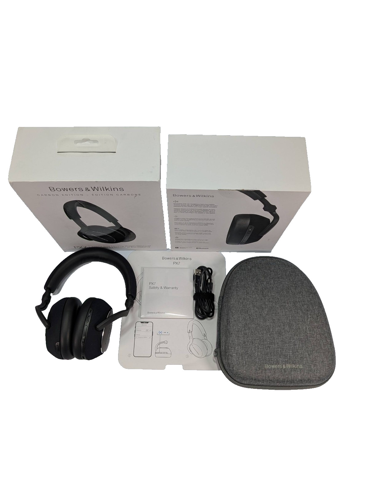B&W PX7 Carbon Edition Noise Cancelling Headphones – aptX Adaptive – 43mm Driver