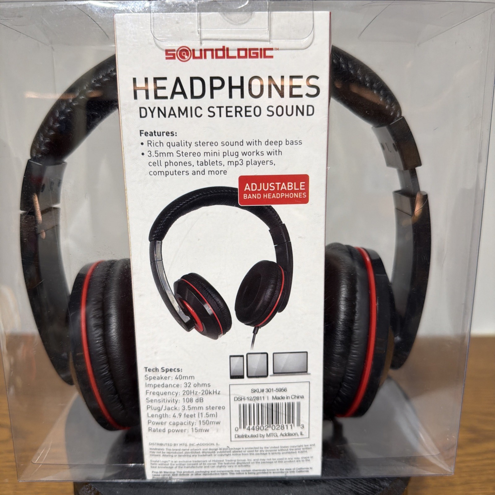 Soundlogic Headphones 3.5 Mm Stereo Mini Plug NIB