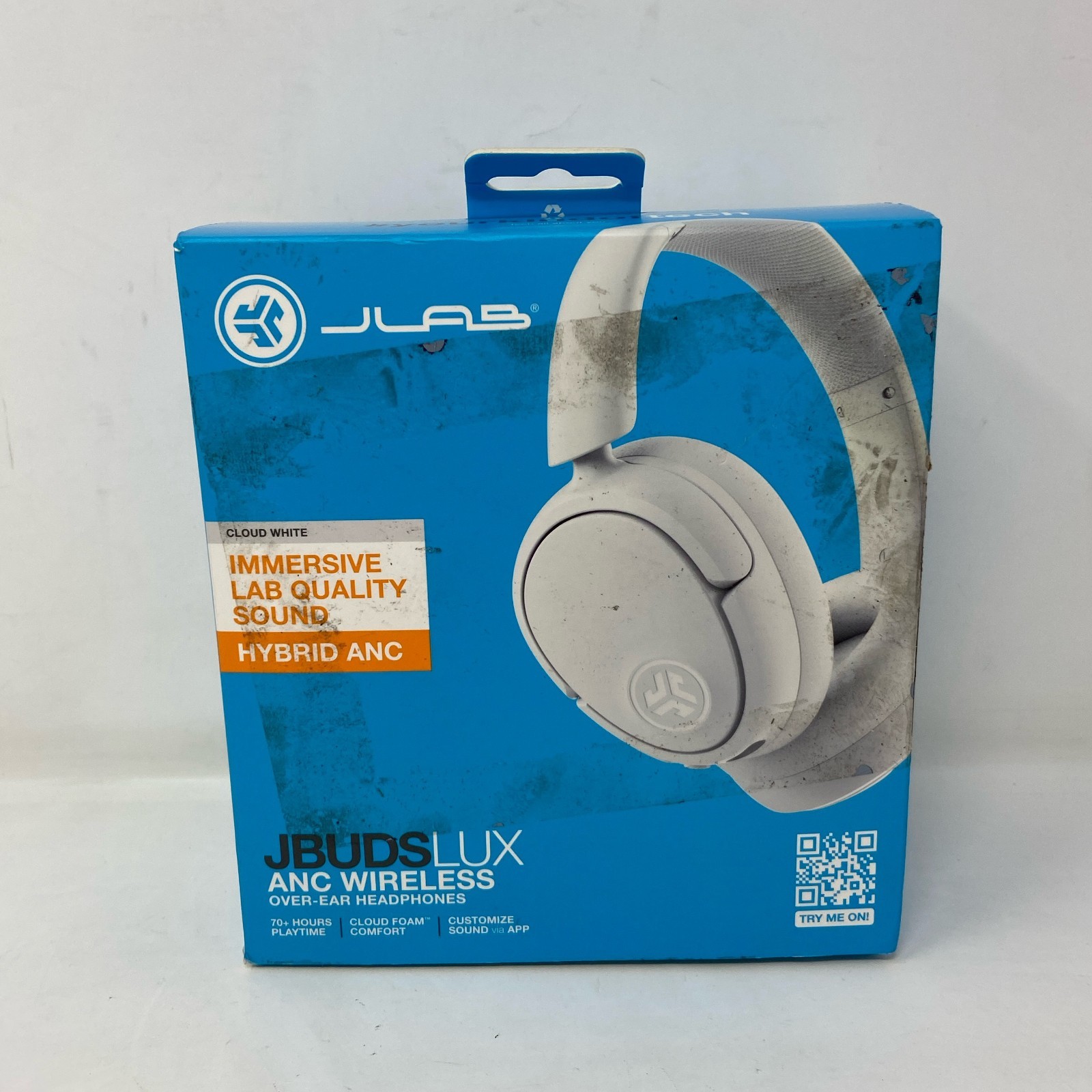JLab JBuds Lux ANC Wireless Over-Ear Headphones Cloud White