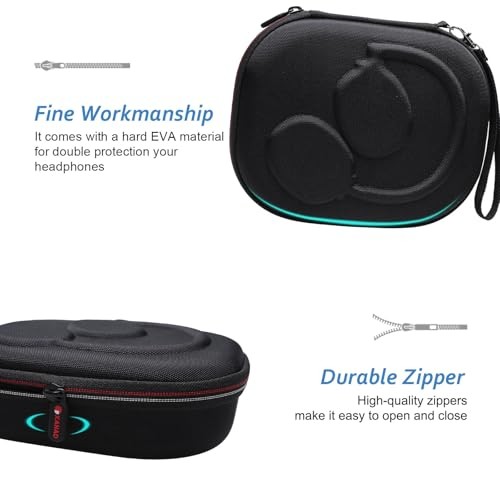 Hard Case Compatible with JBL Live or Tune Black Outside+Gray Inside