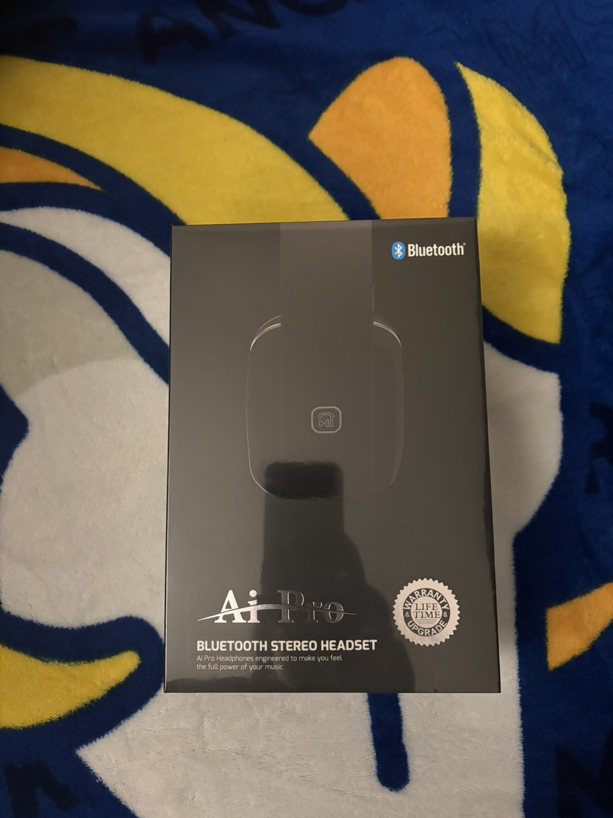 Ai Pro Bluetooth Stereo Headset Headphones in black,lifetime warranty