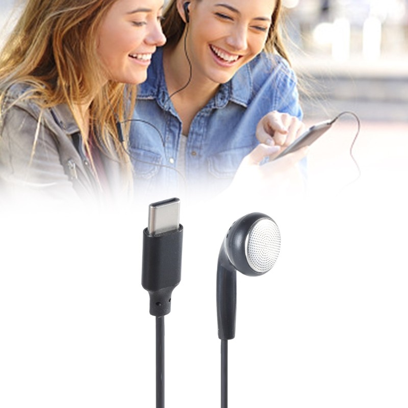 Type C Earphone Single-Side Earphone Earbud Single-Ear Earbud with Microphone