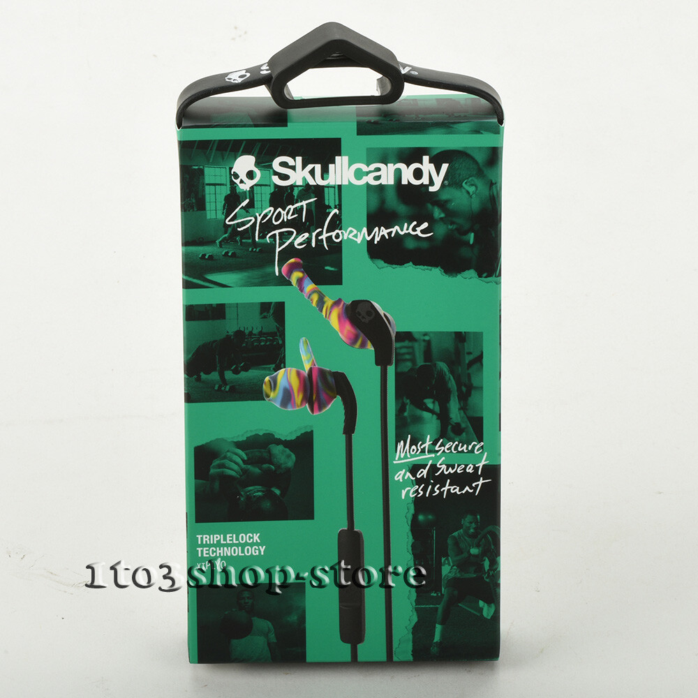 Skullcandy XTplyo Active Sports In-Ear Buds Headphones Headset w/Mic Black Swirl