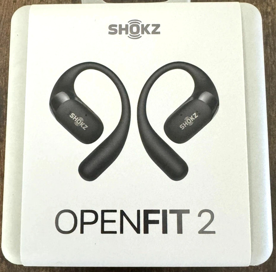 Shokz OpenFit 2 True Wireless Open-Ear Earphones – Black – Brand New