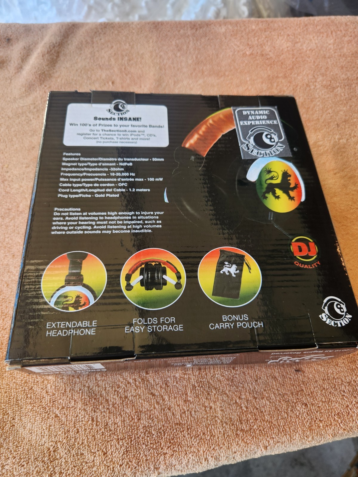 Bob Marley Reggae Super Bass Wired Headphones New In Box