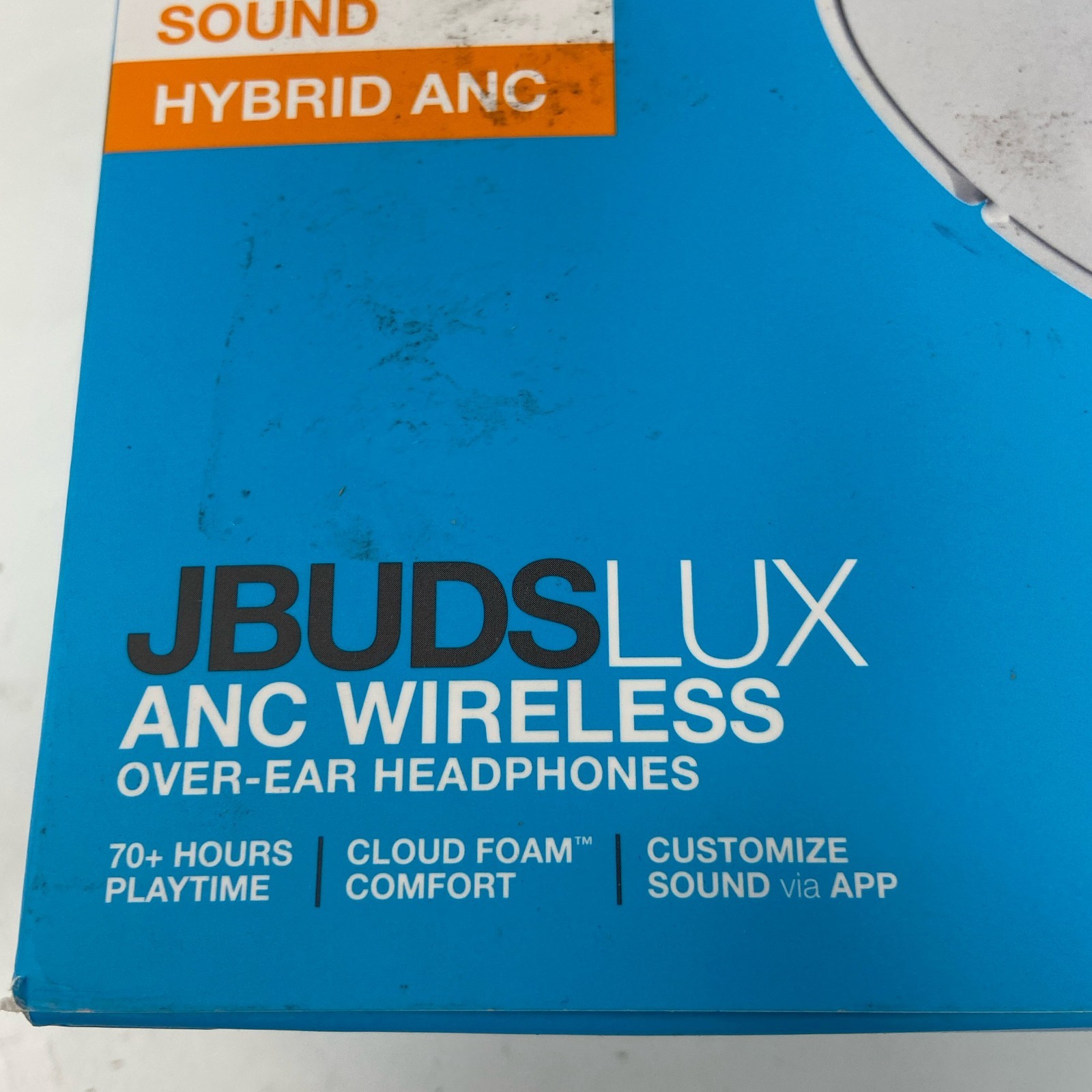 JLab JBuds Lux ANC Wireless Over-Ear Headphones Cloud White