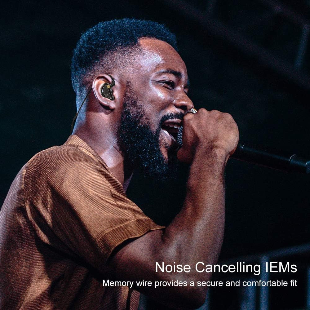 Triple Driver in Ear Monitors Bmaster In-Ear Headphones with Silver-Plated MMCX