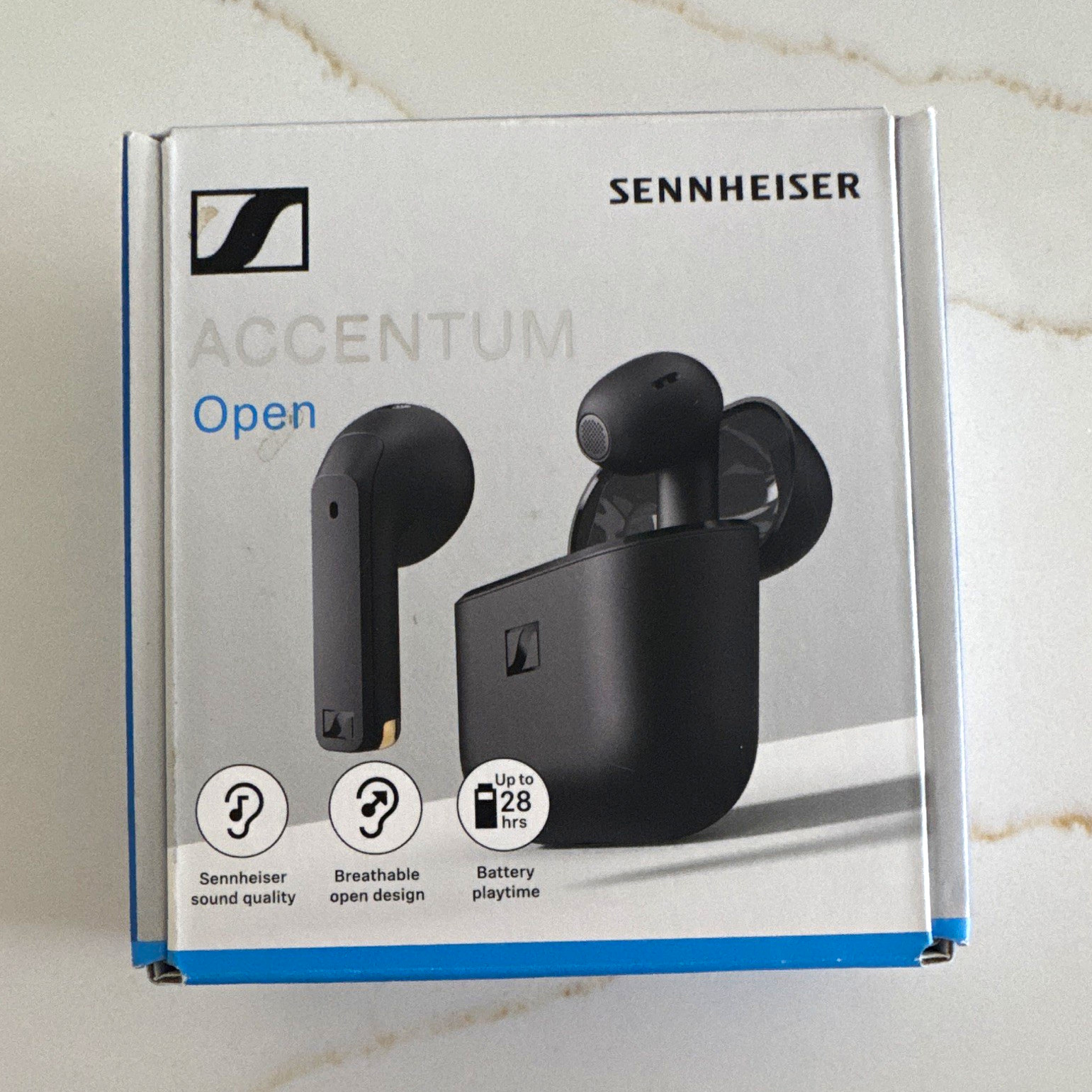 Sennheiser ACCENTUM Open True Wireless Bluetooth In-Ear Earbuds – Black