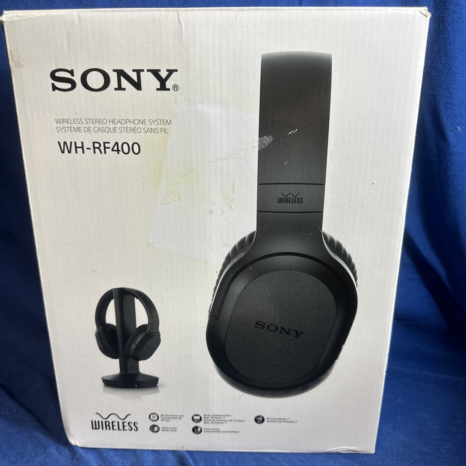 Sony RF400 Wireless Home Theater Headphones for Watching TV, Black