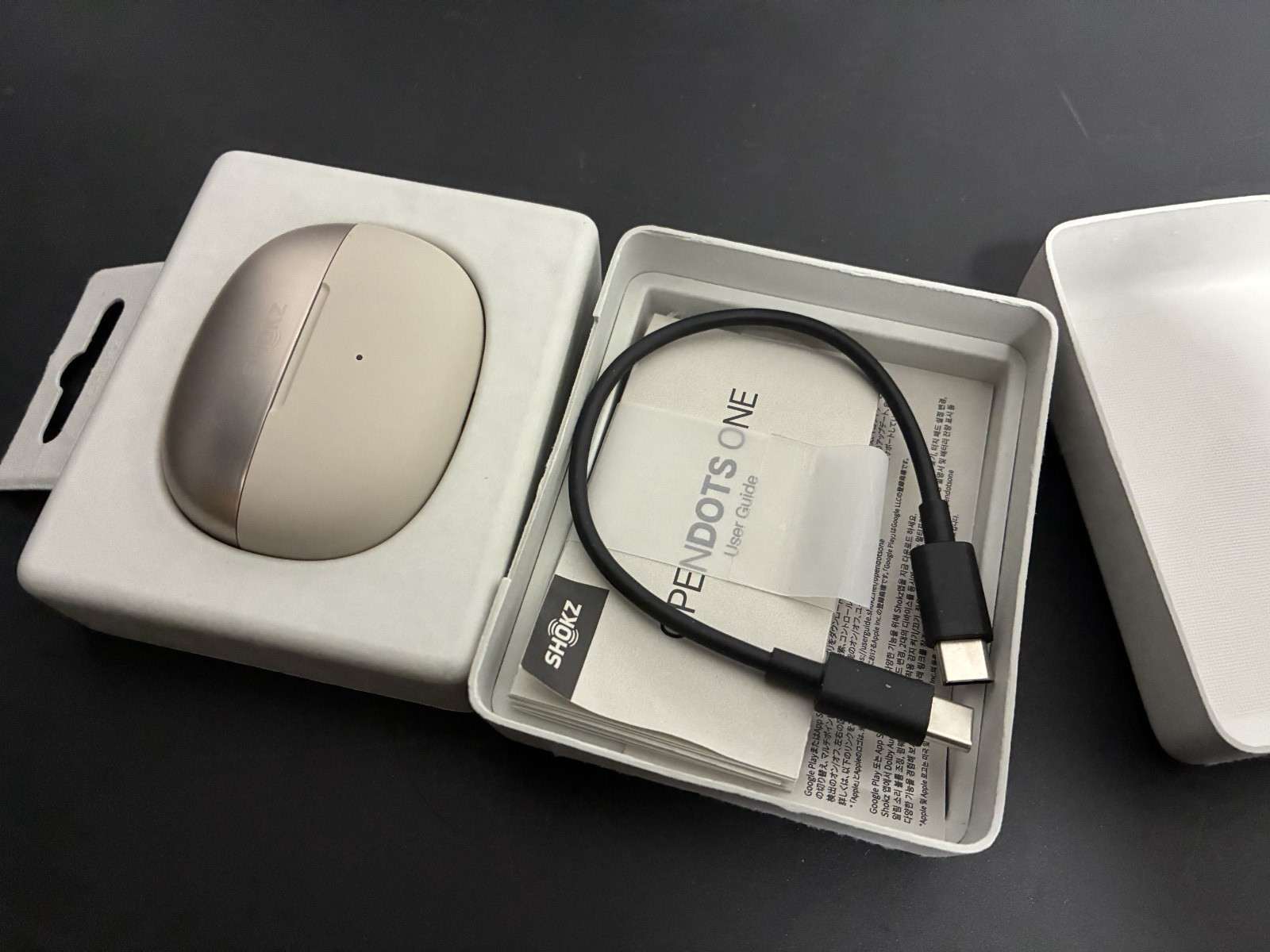 Shokz – OpenDots ONE Open-Ear True Wireless Earbuds – Beige E310- IN Box!