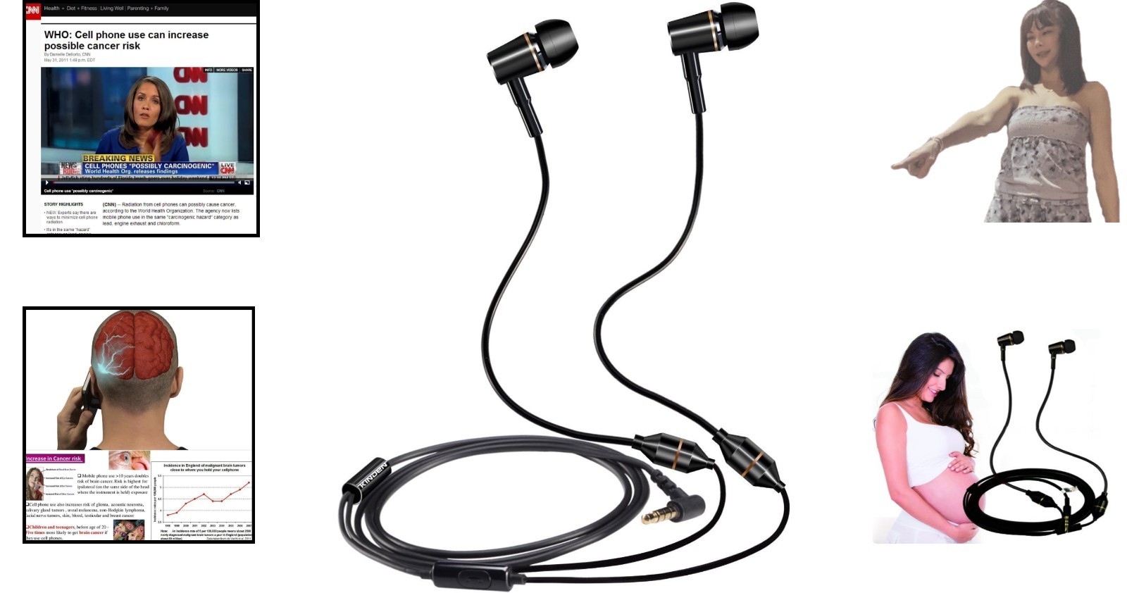 Radiation-Free Earbuds: Noise-Cancelling EMF Blocking Headphones with Microphone