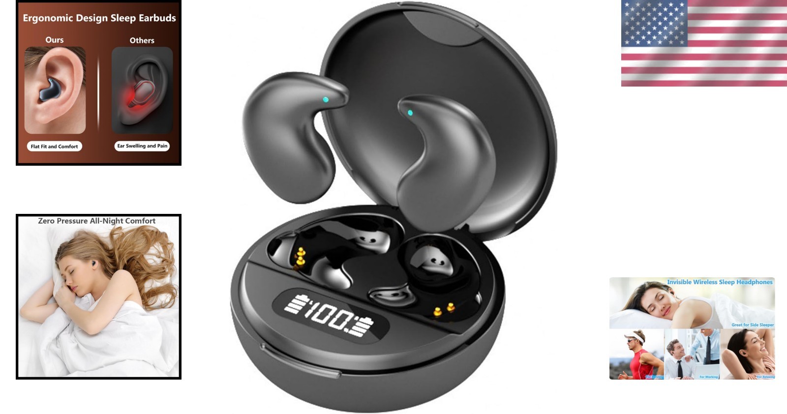 Ultra-Lightweight Wireless Earbuds – Perfect for Sleeping, Sports, and Daily Use