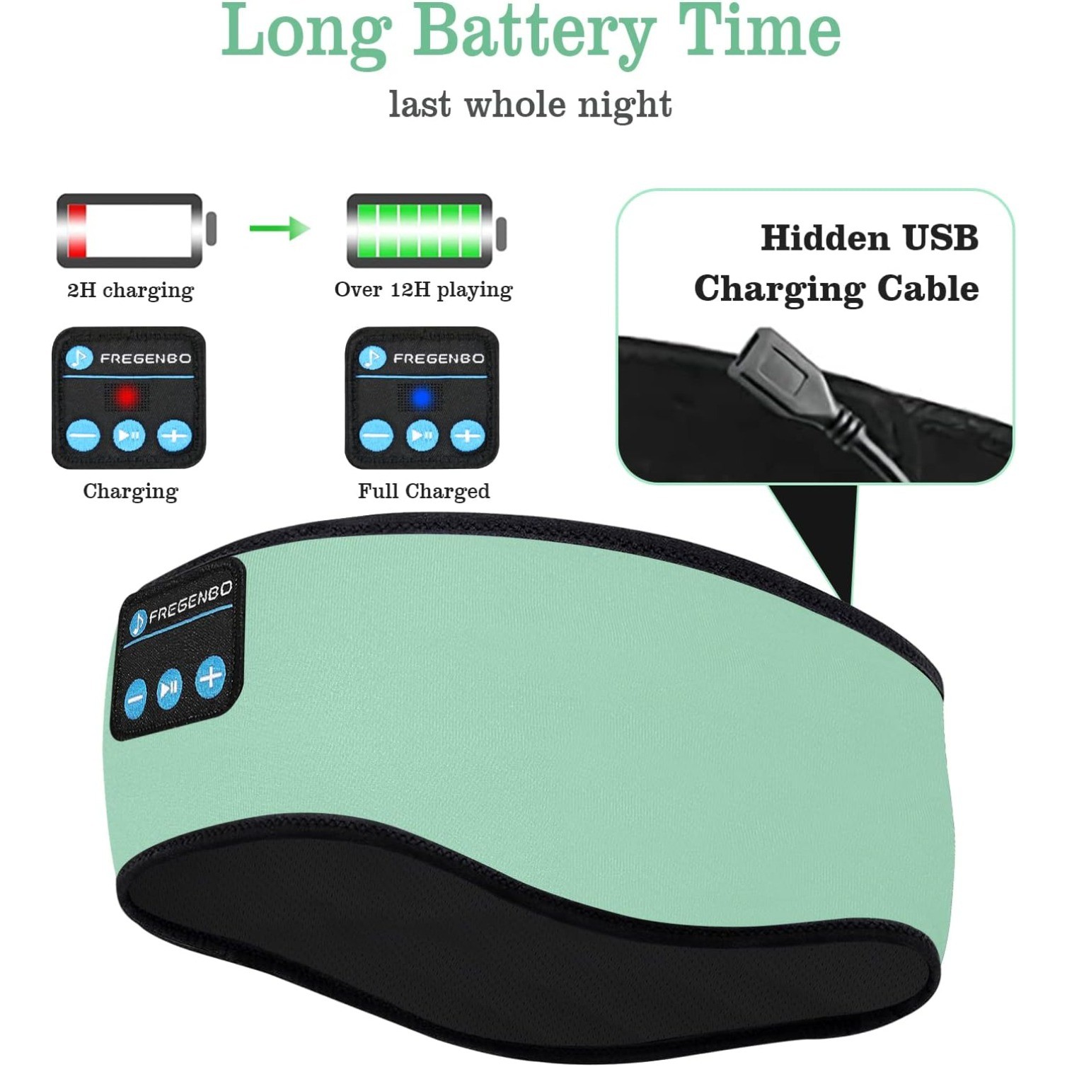 Wireless Sports Headband Headphones with Ultra-Thin HD Stereo Speakers Idear