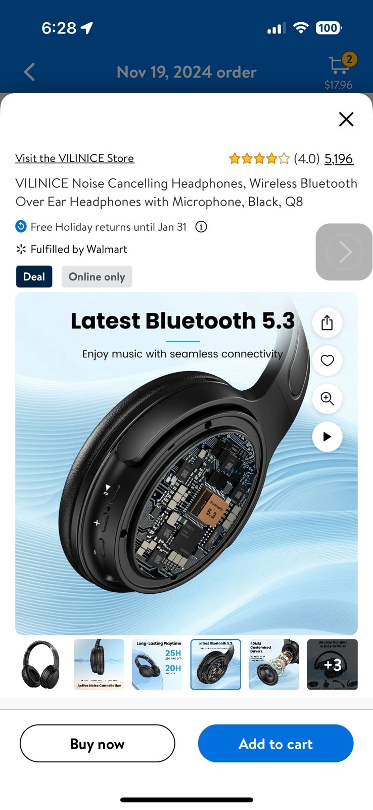 VILINICE Noise Cancelling Headphones