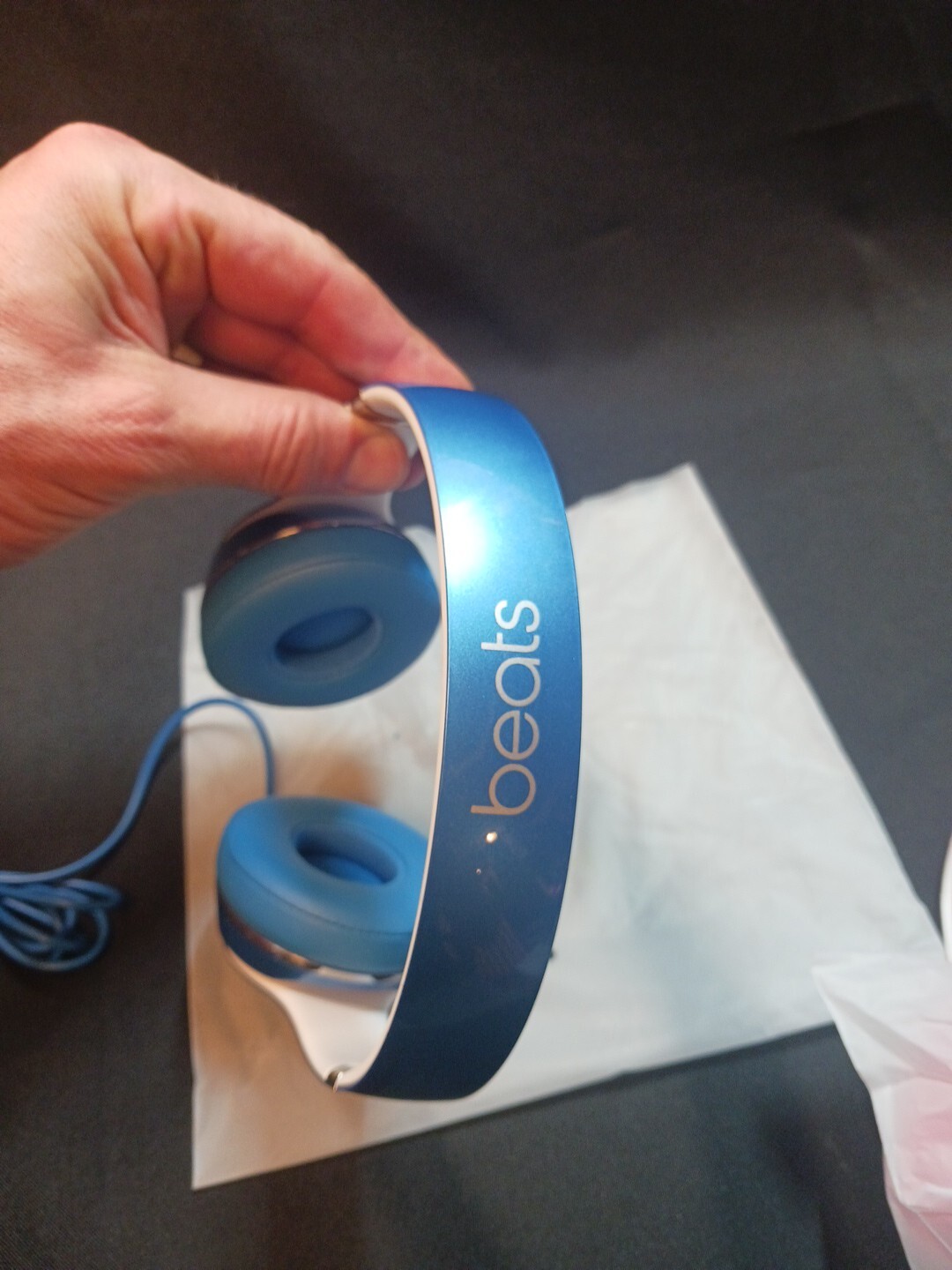 Beats by Dr. Dre Solo2 Wired on Ear Headphones – Metalic Blue NEW WITHOUT BOX!