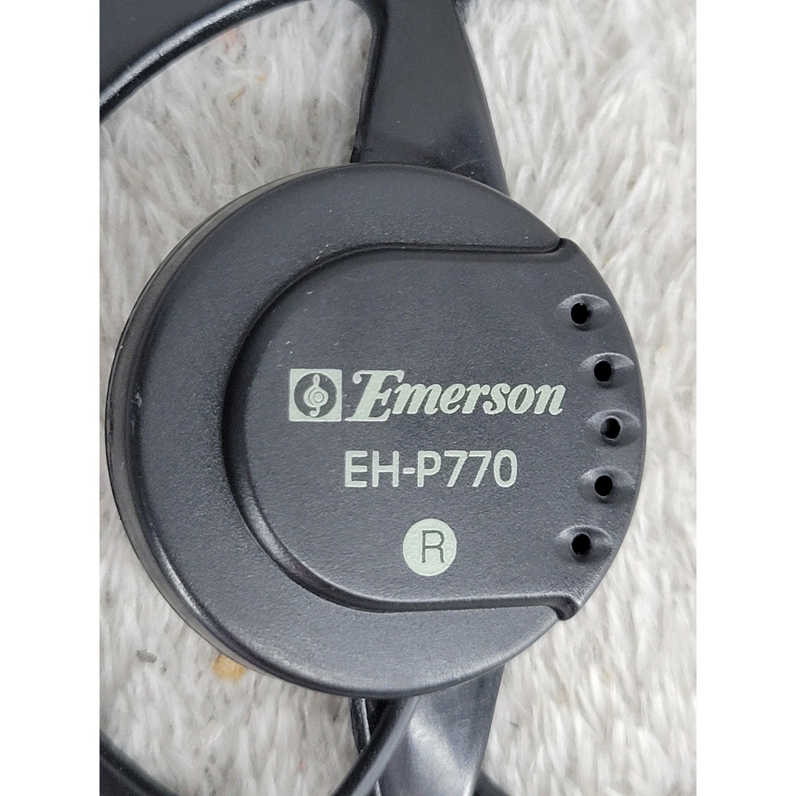 Emerson EH P770 Black Ear Hook Headphones 3.5mm Audio Jack